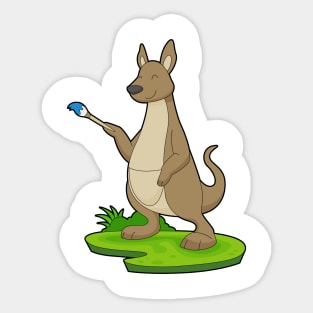 Kangaroo Painting Paint brush Sticker